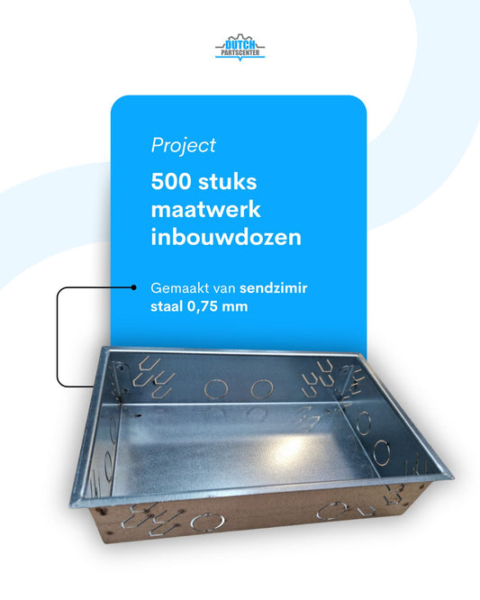 500 metalen inbouwdozen voor wandmontage